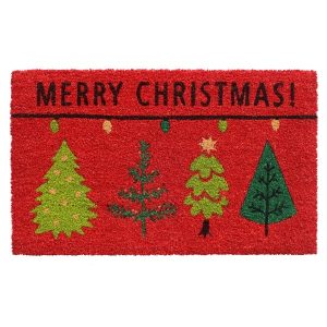 RugSmith Multi Machine Tufted Christmas Tree Merry Christmas Doormat, 18" x 30" - 18" x 30"