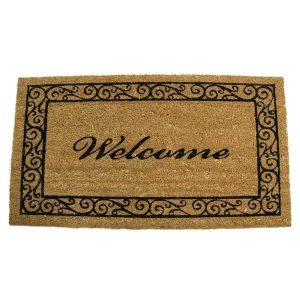 "Estate Style Welcome Doormat" Coco Coir Mats, 24 x 57-Inch