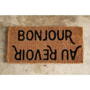 "Bonjour/Au Revoir" Coir Doormat