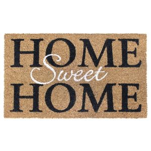 RugSmith White Machine Tufted Home Sweet Home Doormat, 18"x30"