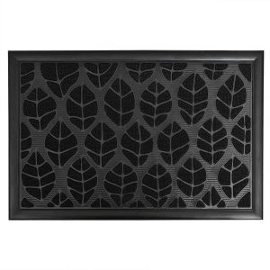 Decorative Leaf Pattern Door Mat 24x16 Inch Non-Slip Mat