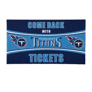 Tennessee Titans 28 in. x 16 in. PVC "Come Back With Tickets" Trapper Door Mat