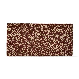 1'6"x3'3" Vine Print Rectangle Indoor and Outdoor Estate Coir Door Welcome Mat Red