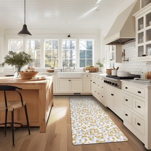 PVC wear-resistant printed kitchen mat with Creative mosaic pattern - 20"X31.5"